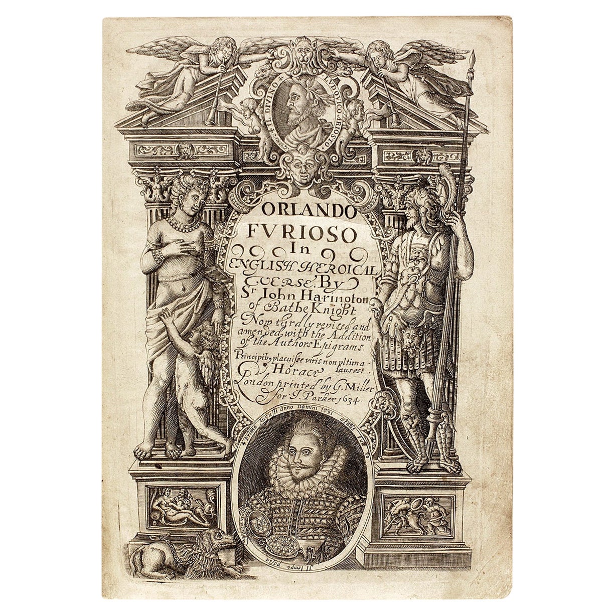 Ariosto « Lodovico », Orlando Furioso, la première édition de la langue anglaise, 1634