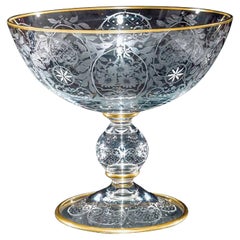 Frutero Arisocrático de cristal de Vetrerie di Empoli