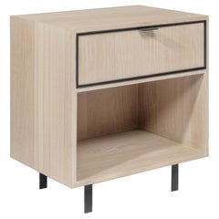 Arista steel and white oak veneer Nightstand