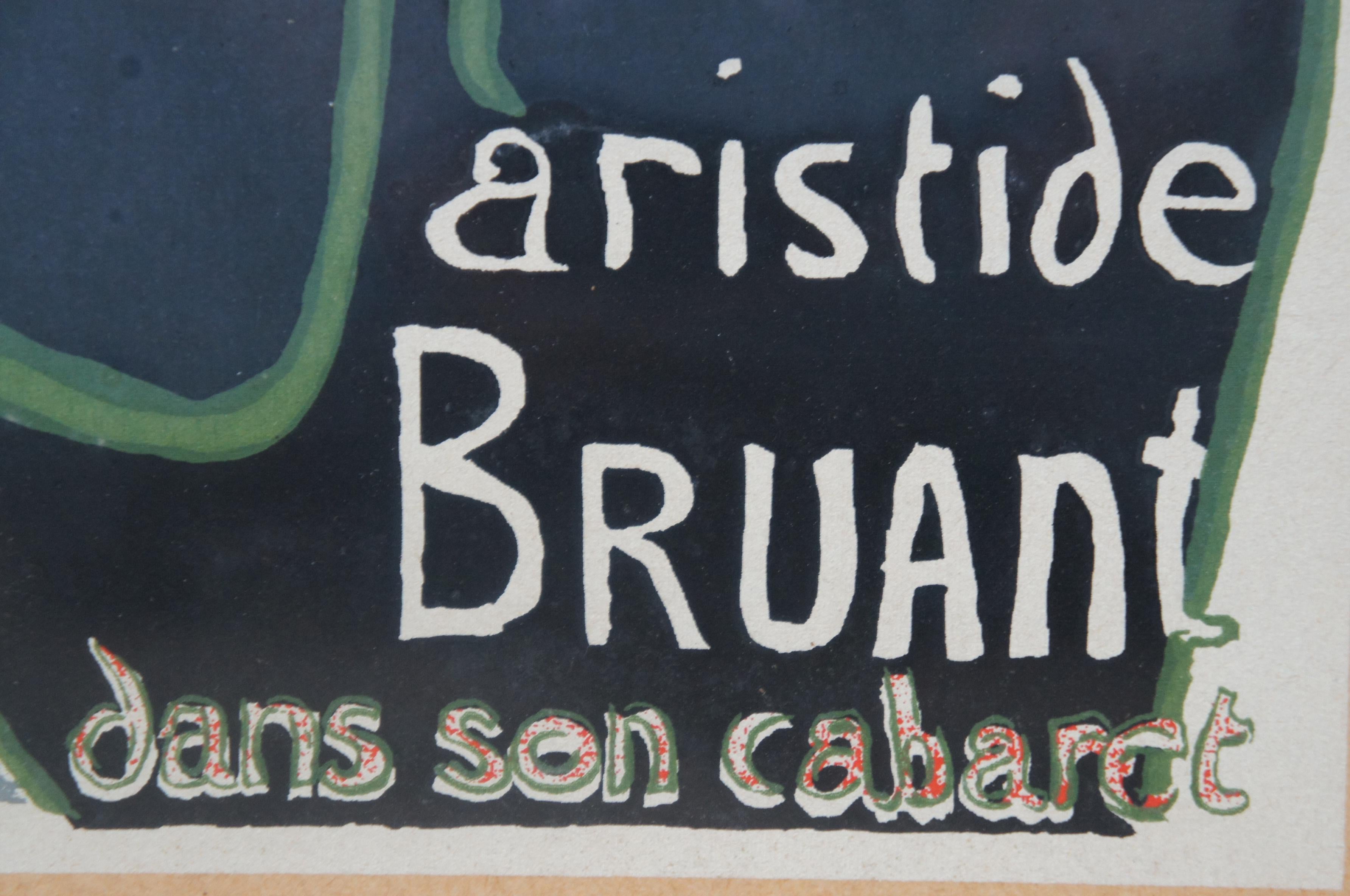 Paper Aristide Bruant Dans Son Cabaret Mid Century Lithograph After Toulouse-Lautrec