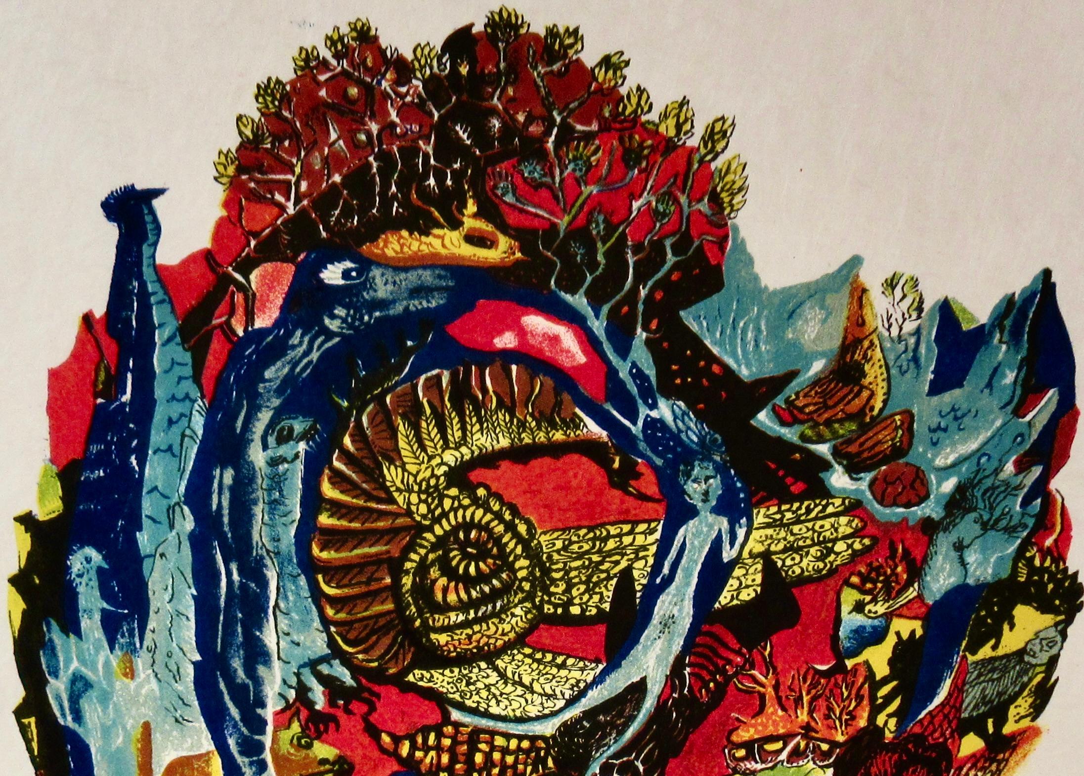 Cantique du Singulier - Print Surrealista de Aristide Caillaud