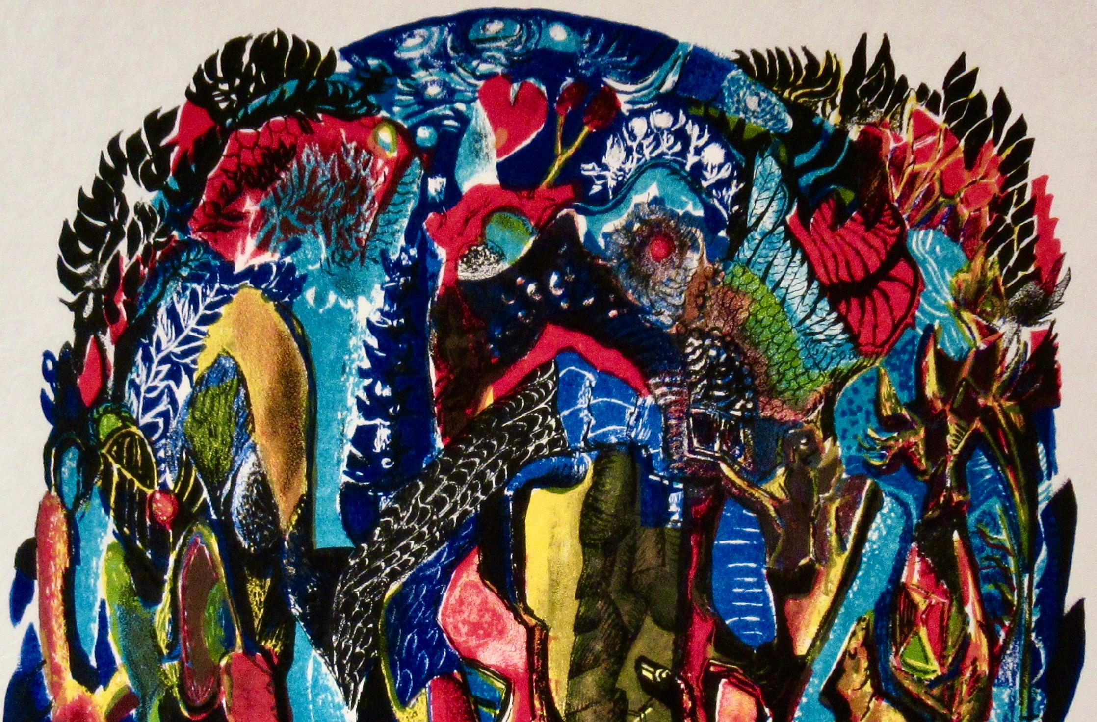 Cantique du Singulier - Surrealist Print by Aristide Caillaud