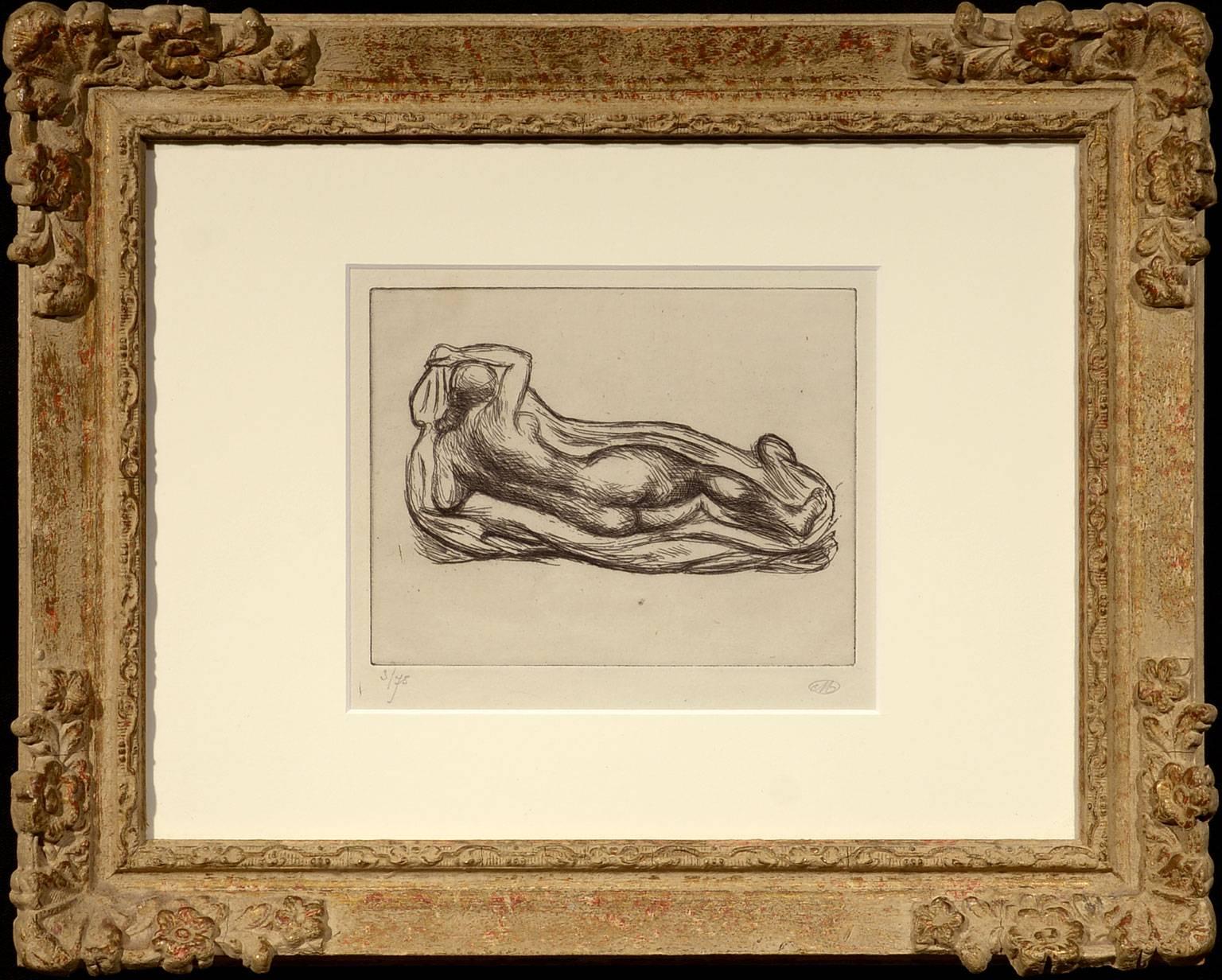 Aristide Maillol Nude Print - Draped Nude