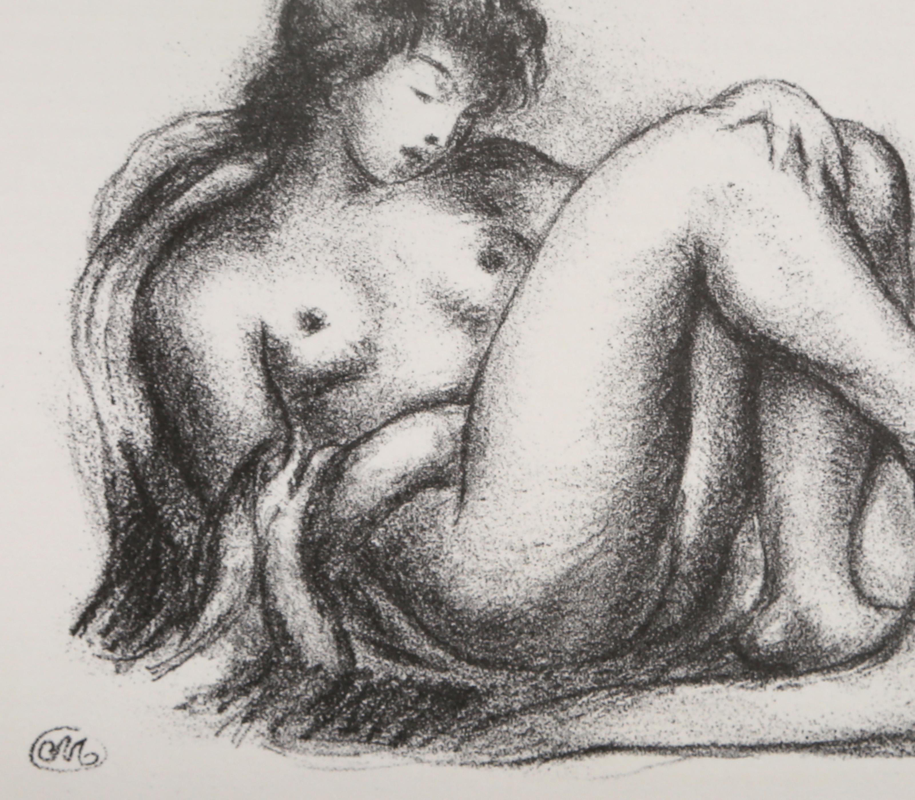 Desnudo en el sofá, colotipia moderna según Aristide Maillol en venta 1