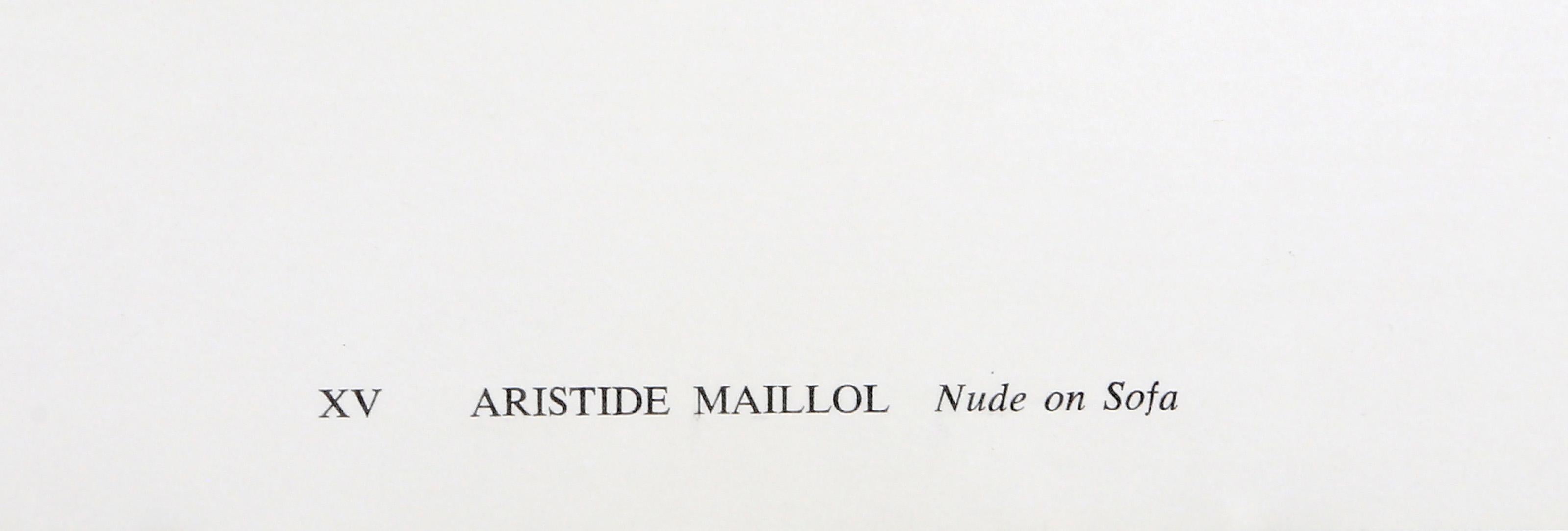 Desnudo en el sofá, colotipia moderna según Aristide Maillol en venta 2