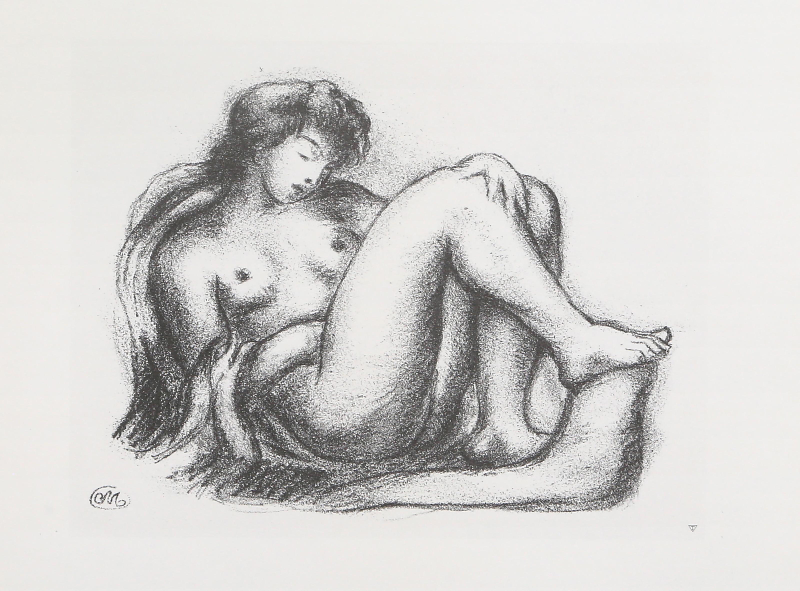 Akt auf Sofa, Moderne Lichtdrucktechnik nach Aristide Maillol