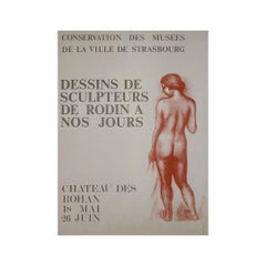 Original exhibition poster - Dessins de Sculpteurs de Rodin à Nos Jours