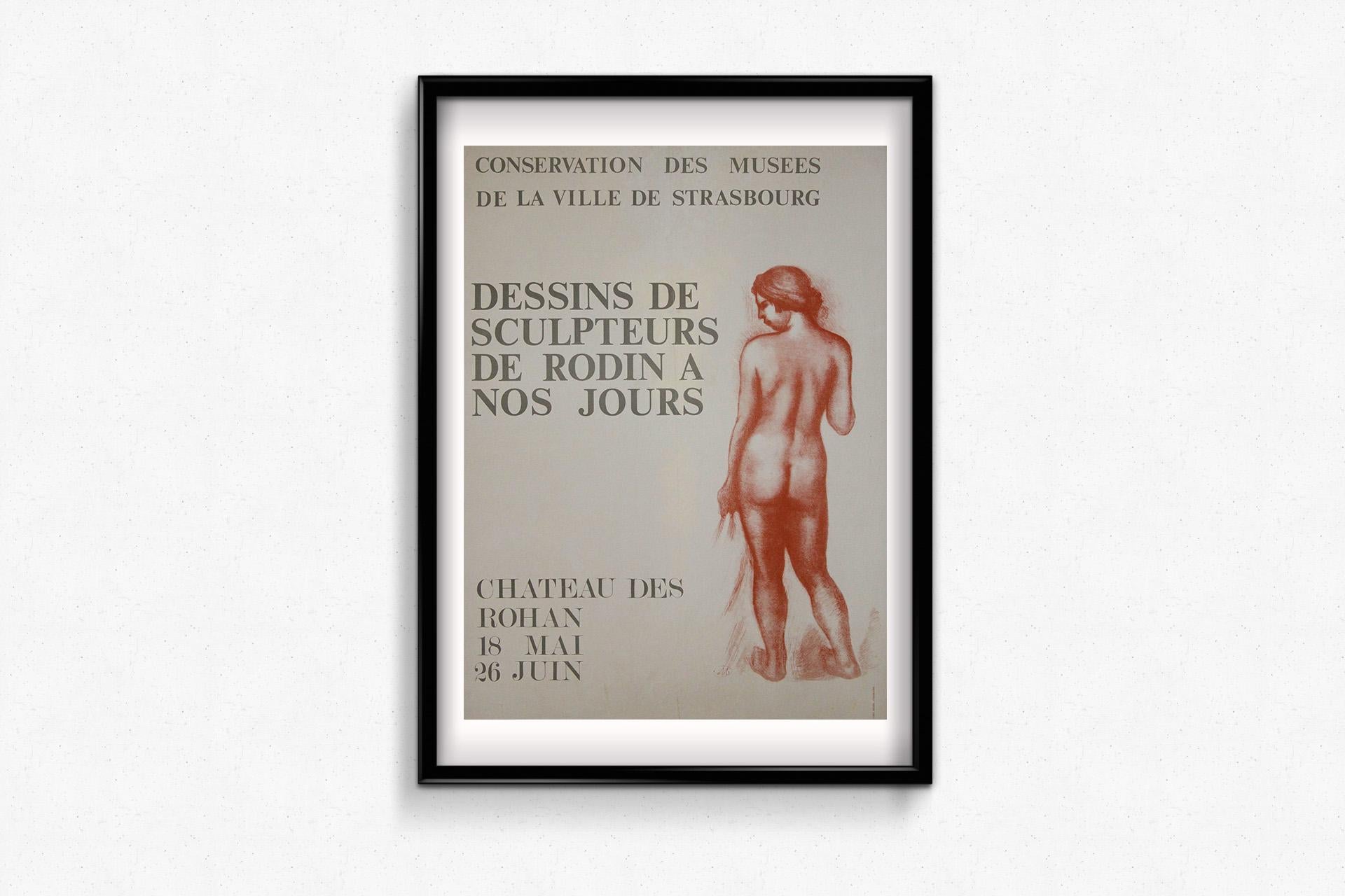 Original exhibition poster - Dessins de Sculpteurs de Rodin à Nos Jours For Sale 2