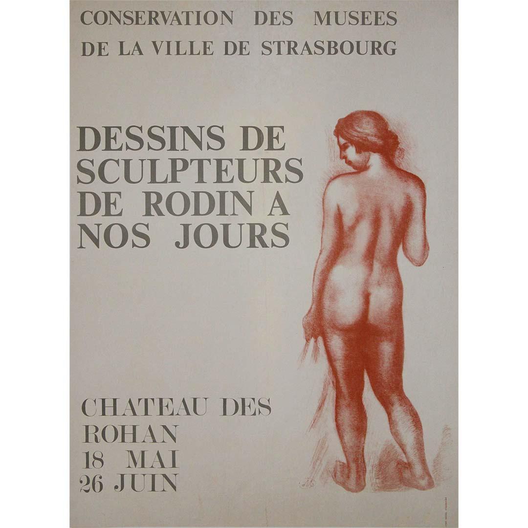 Original exhibition poster - Dessins de Sculpteurs de Rodin à Nos Jours - Print by Aristide Maillol