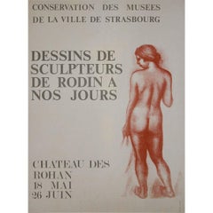 Original-Ausstellungsplakat - Dessins de Sculpteurs de Rodin à Nos Jours