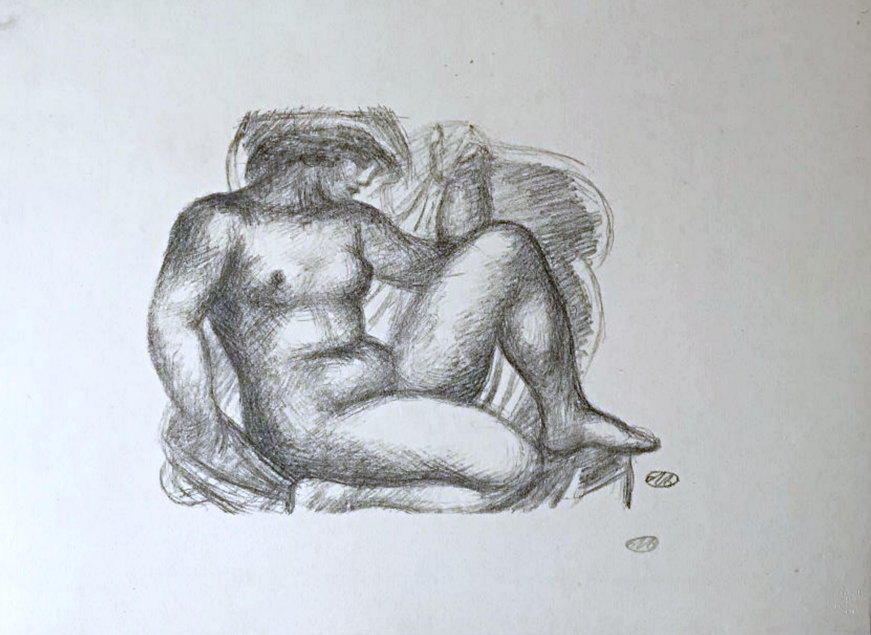 Aristide Maillol Figurative Print - Seated Nude (version 1) from the portfolio Maillol: Sculpture and Lithography)