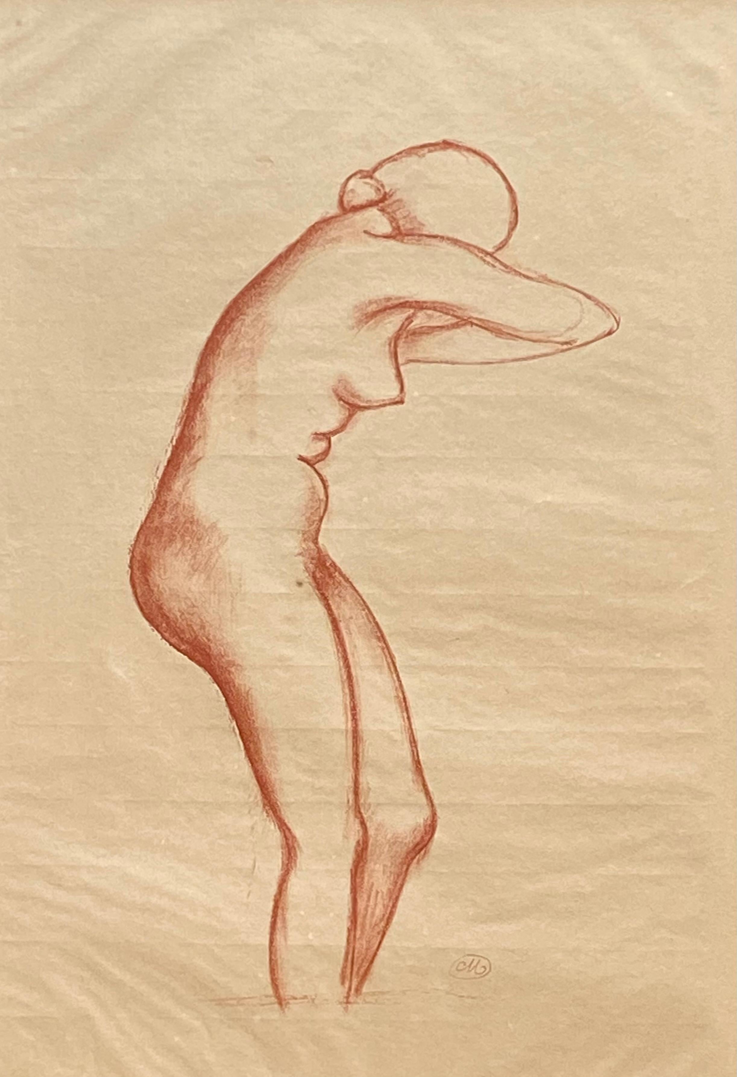 Aristide Maillol Nude Print – Stehender weiblicher Akt