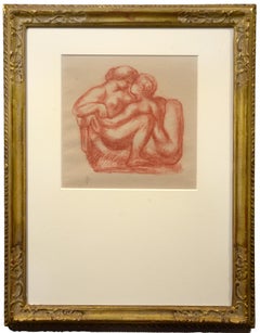 The Embrace, Modernist, Sculptural Forms, Lithograph