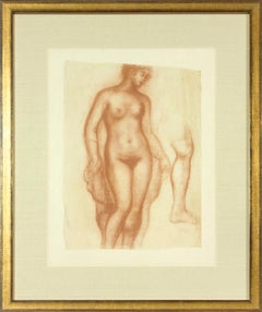 Untitled nude woman framed lithograph by artist Aristide Maillol