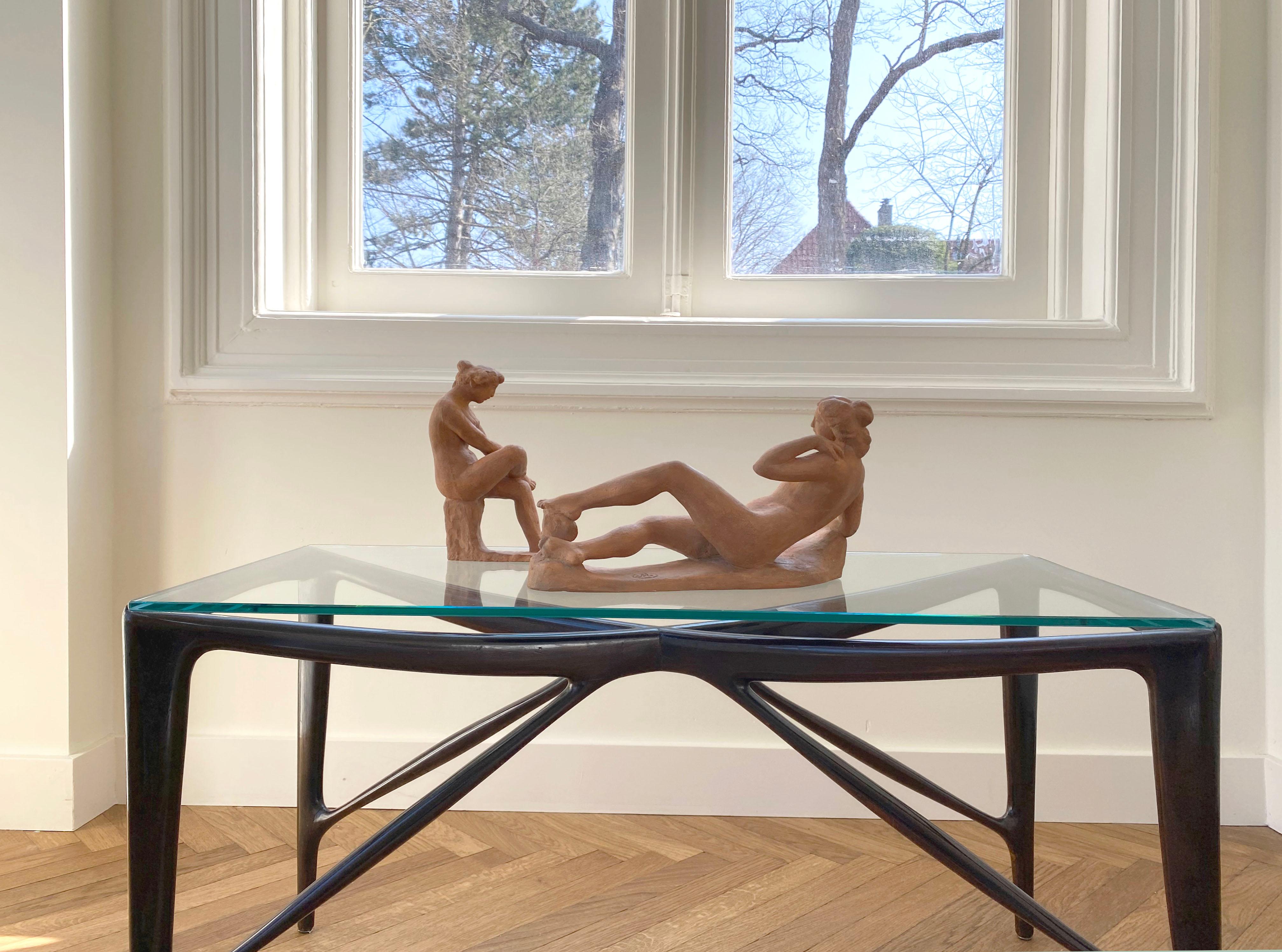 Femme Assise, Aristide Maillol, 1900 (Terracotta Hautfarbener Skurriler Frau) im Angebot 6