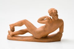 Jeune fille couchée, Aristide Maillol ( Terracotta Female Nude Sculpture)