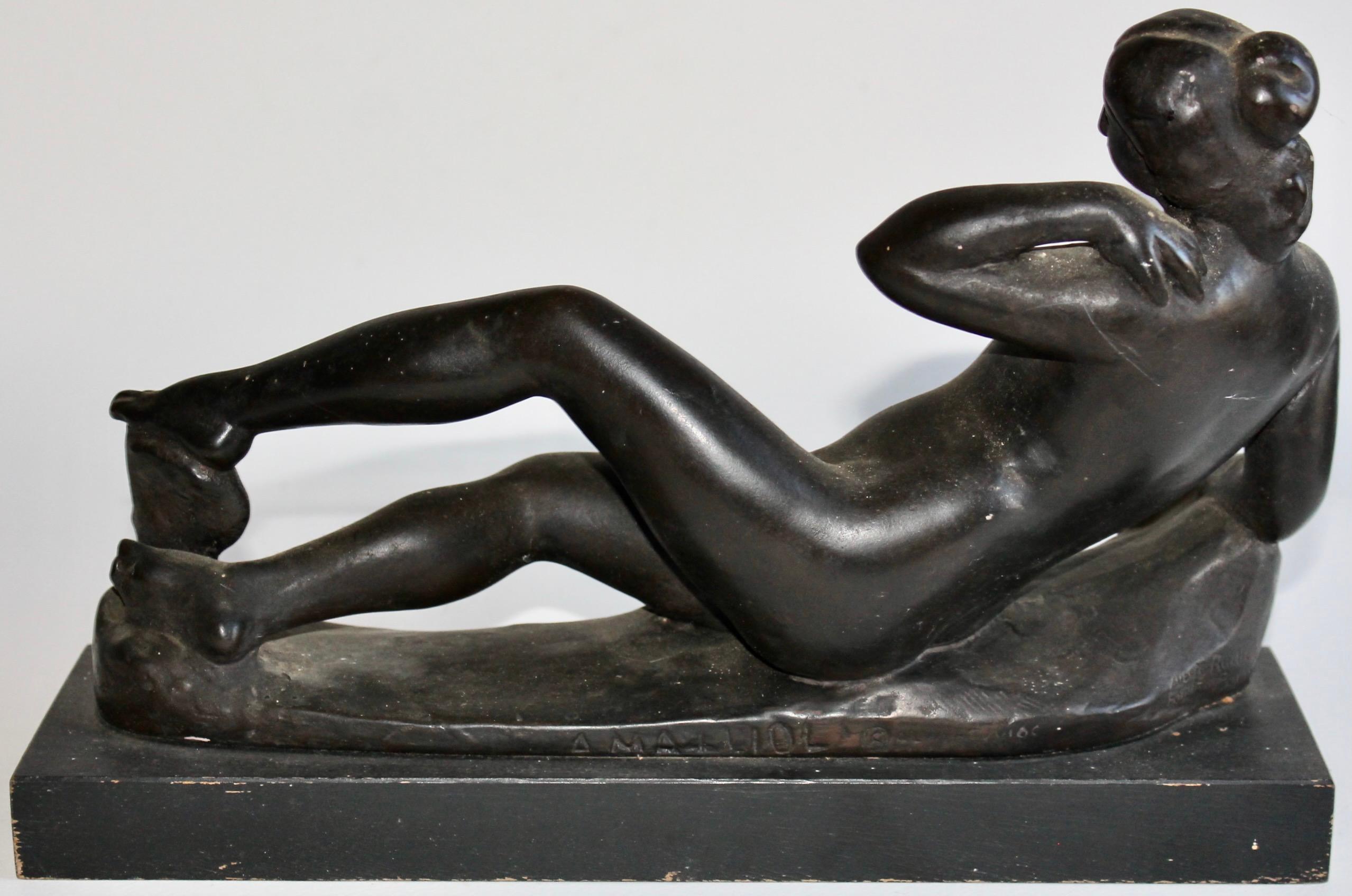 Plaster Aristide Maillol Museum Reproduction 'Pour le Monument a Paul Cezanne'