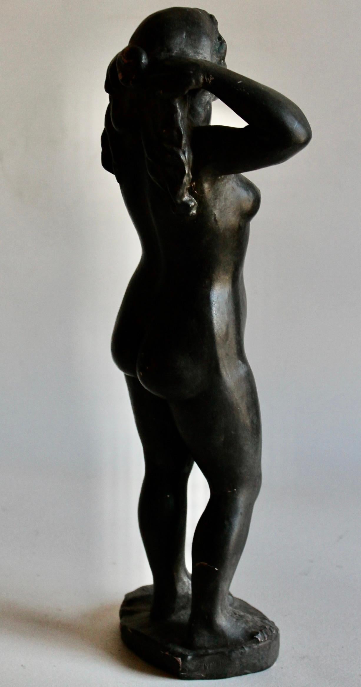 Aristide Maillol „Frau, die ihr Haar arrangiert“, MOMA-Reproduktion  (20. Jahrhundert)