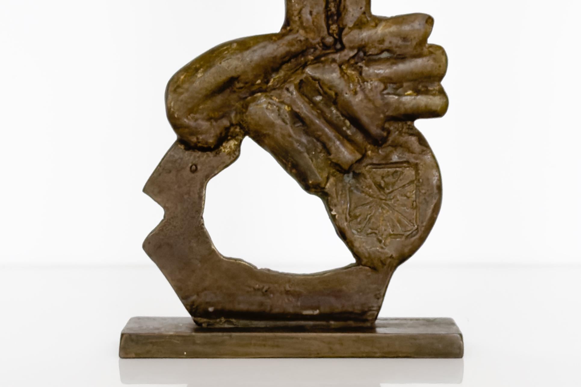 Aristide Patsoglou, Scultura firmata in bronzo e patina marrone-oro, astratta In condizioni buone in vendita a London, GB
