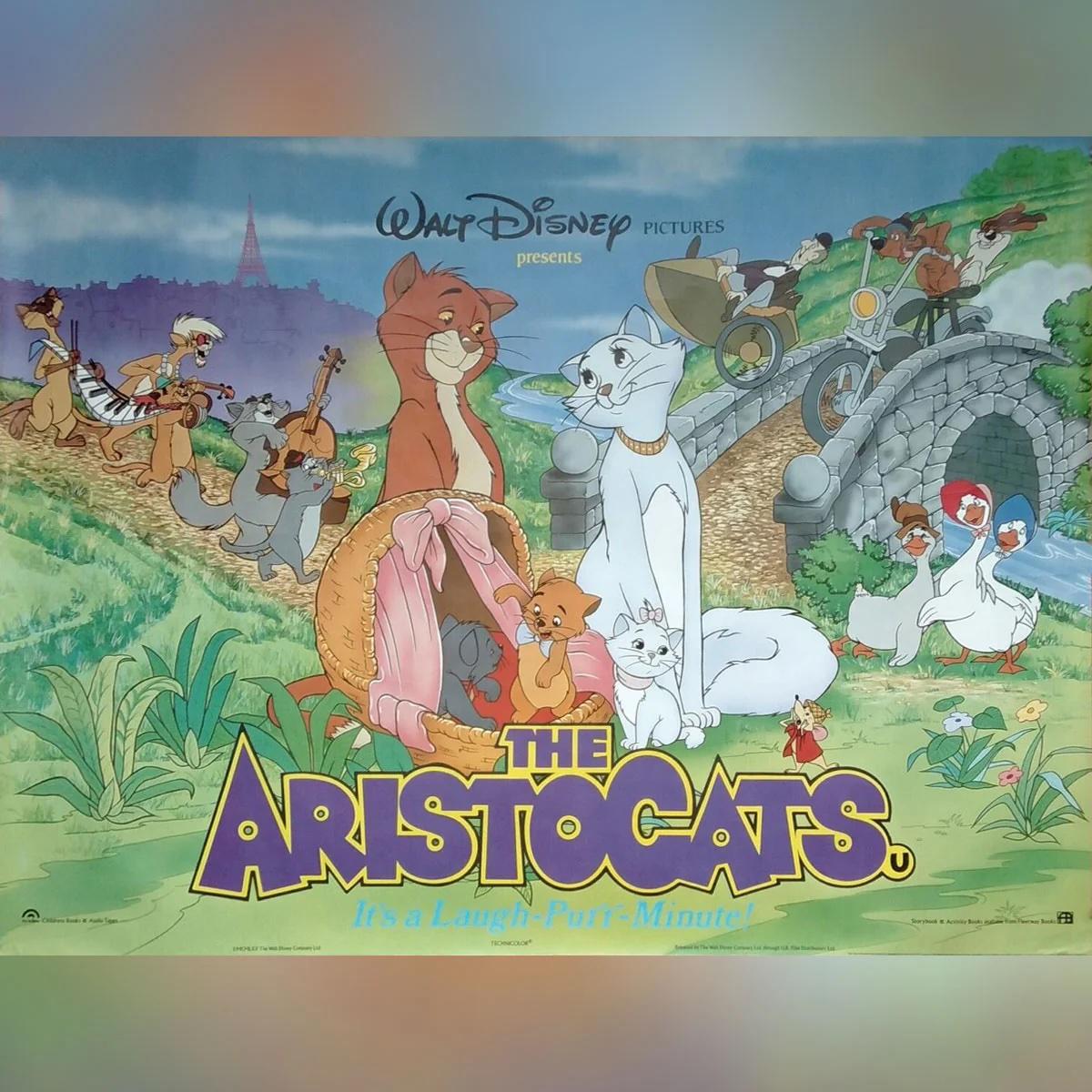Aristocats, The (1980R)
Original British Quad (30 X 40 Zoll)

Mit Hilfe eines sanftmütigen Katers versucht eine Pariser Katzenfamilie, die ein Vermögen von ihrem Besitzer erben soll, wieder nach Hause zu kommen, nachdem ein eifersüchtiger Butler sie