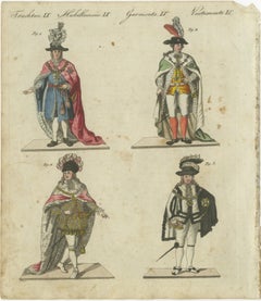 Aristocratic Elegance: 18th-Century Ceremonial Attire from Bertuch’s Engravings
