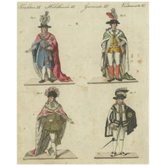 Aristocratic Elegance: 18th-Century Ceremonial Attire from Bertuch’s Engravings
