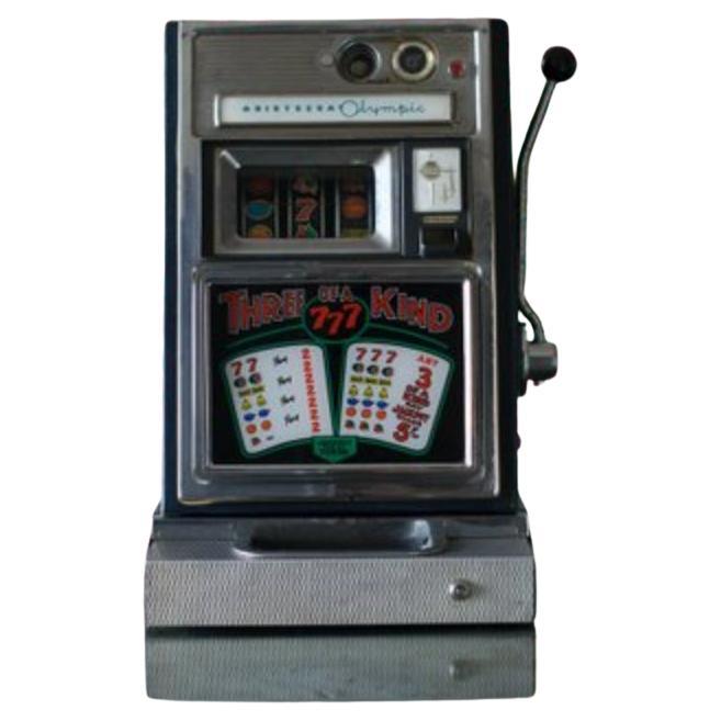 Aristocratic Olympic Three of a Kind Slot Machine, London, United Kingdom, 1960s For Sale