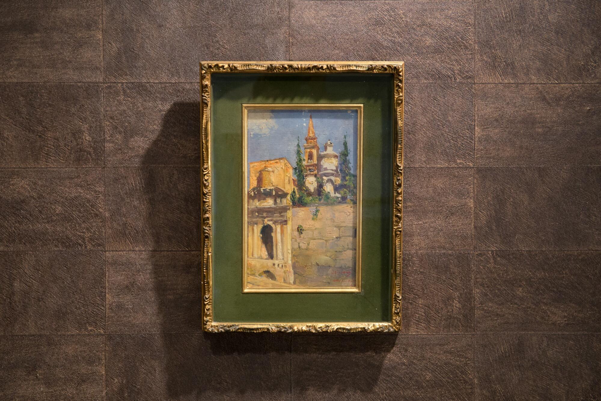 Olio su pannello di Aristodemo Zingarini, firmato 