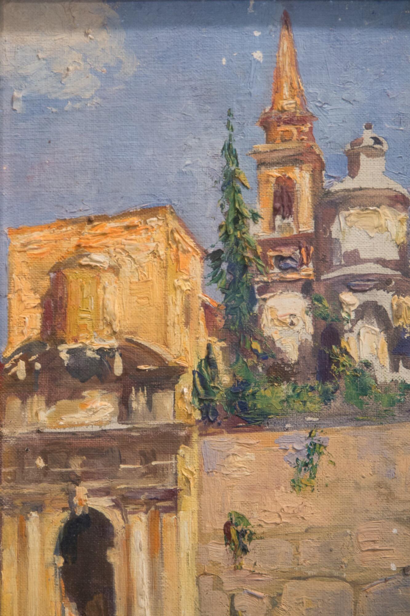Italiano Aristodemo Zingarini Quadro rettangolare su compensato del XX secolo, 1942