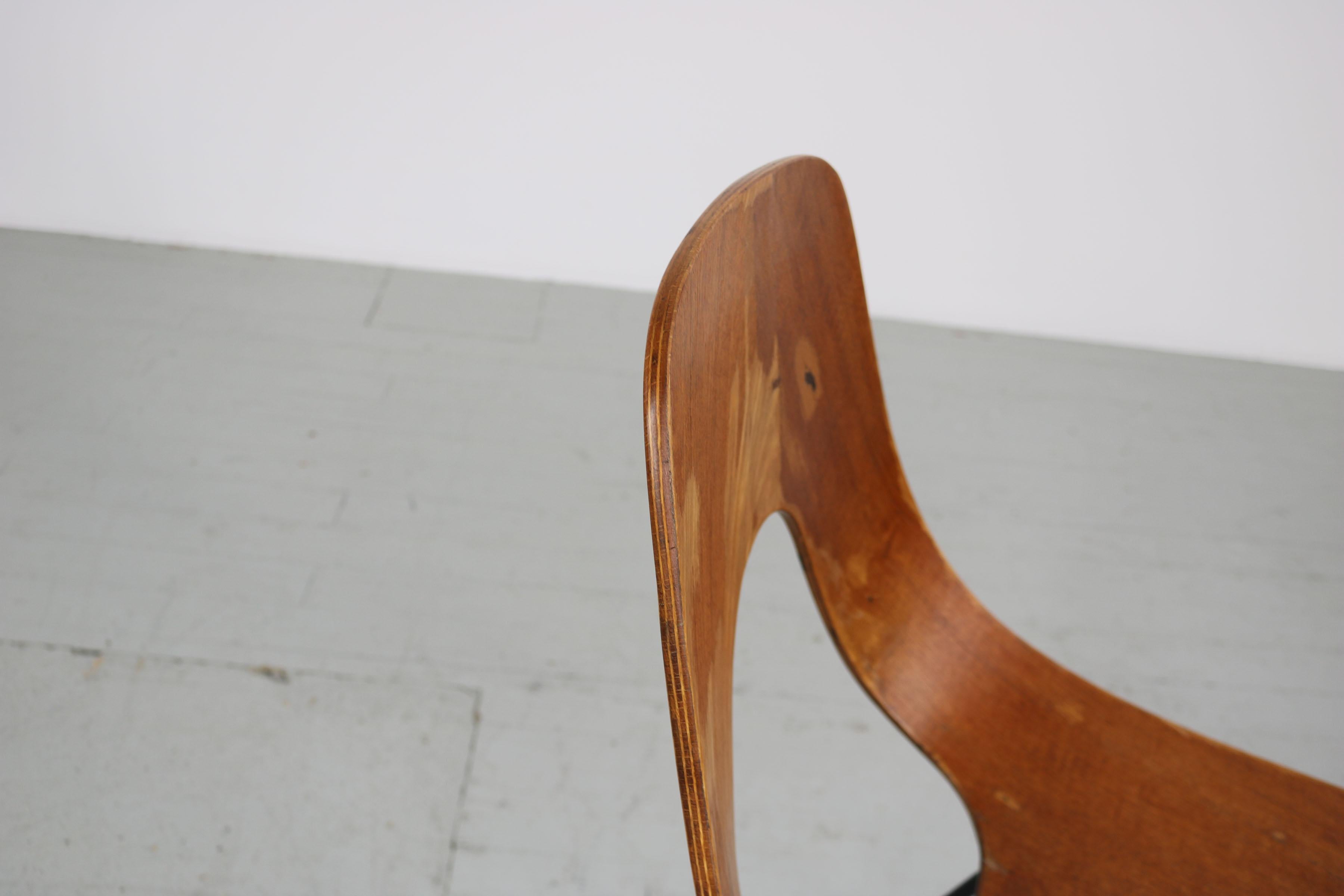  Stuhl „Ariston“ von Augusto Bozzi, entworfen von Saporiti, Italien, 1950er Jahre im Angebot 11