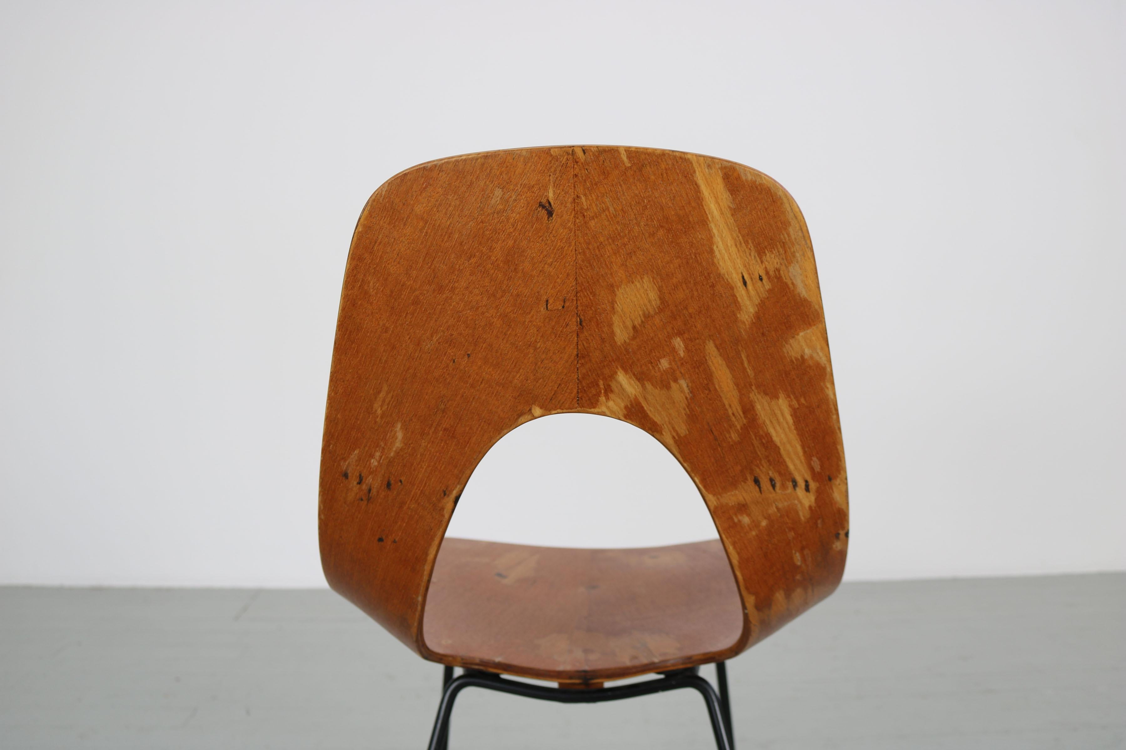  Stuhl „Ariston“ von Augusto Bozzi, entworfen von Saporiti, Italien, 1950er Jahre im Angebot 13