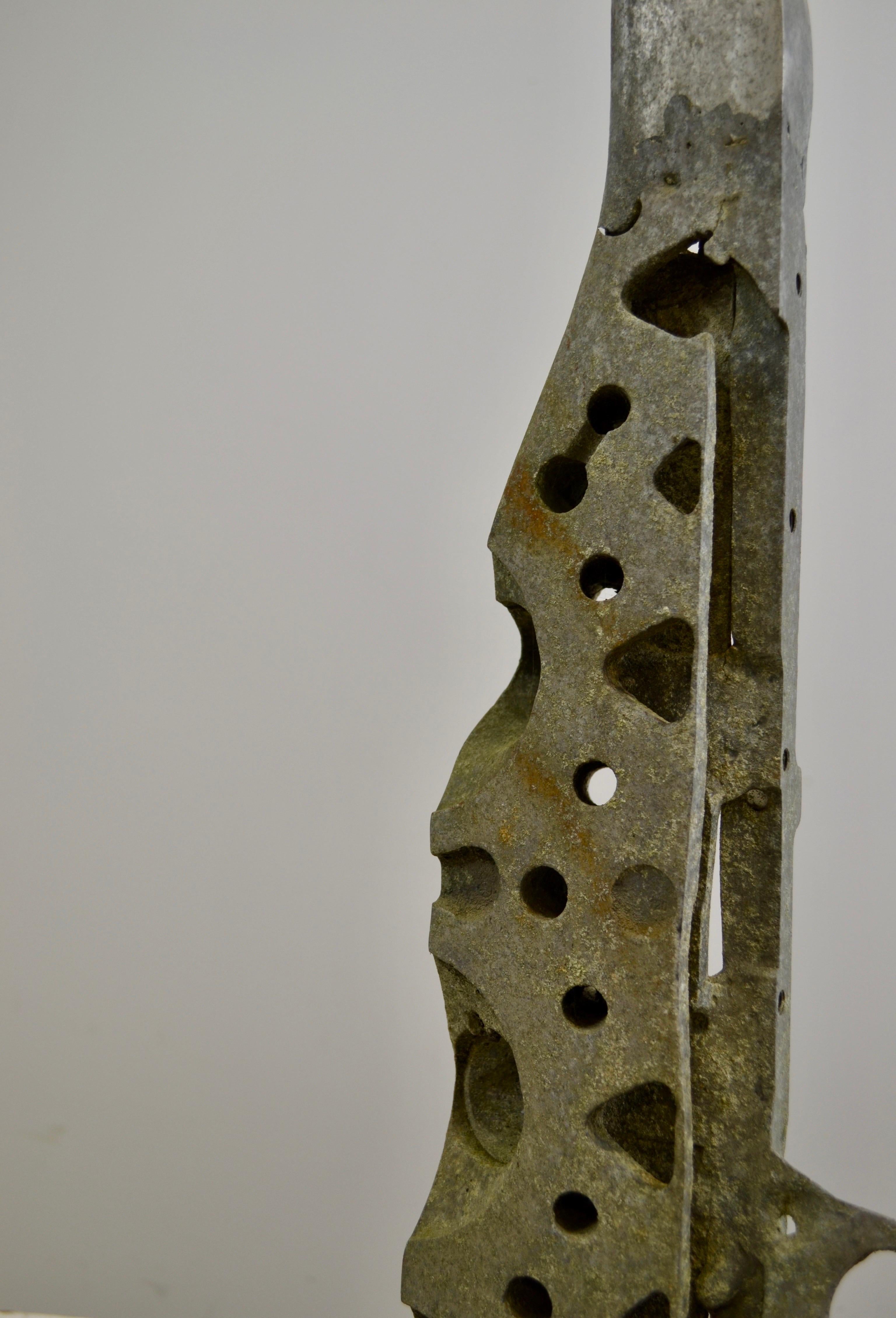 French Arisztid Szendy – Early Aluminum Sculpture - France - 1970s For Sale