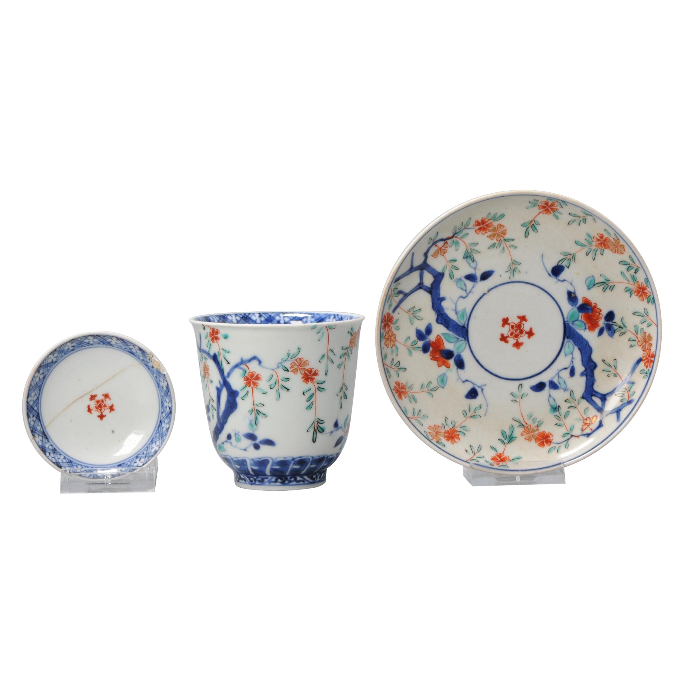 Coupe à chocolat kakiemon en porcelaine japonaise de la période Arita Edo