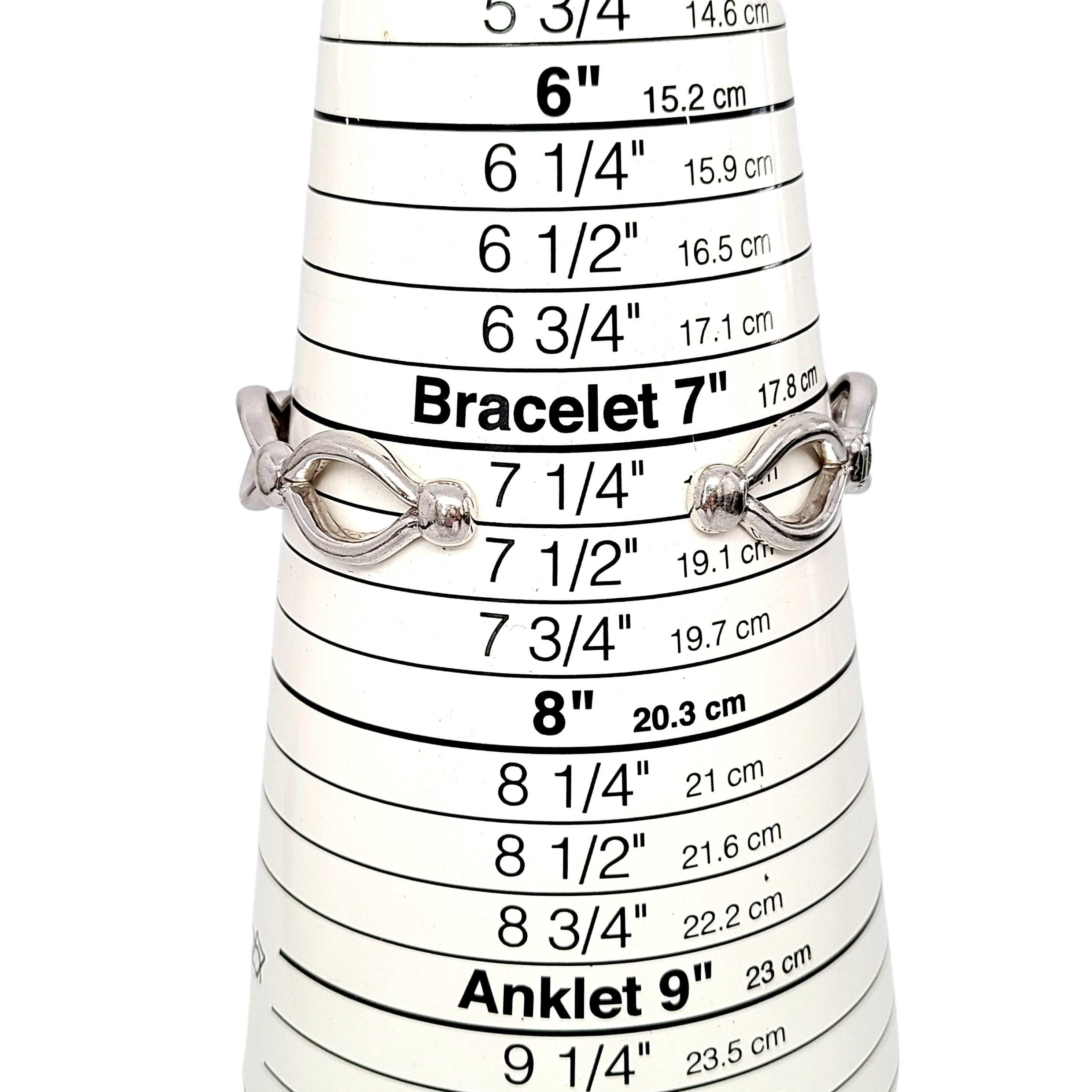 Ariva Sterling Silver Lattice Hinged Cuff Bracelet For Sale 3