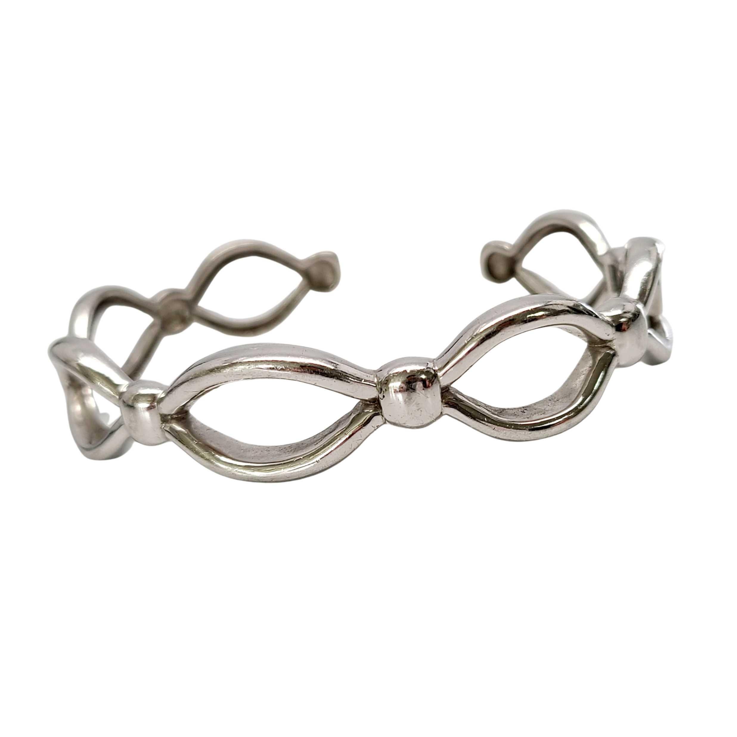 Ariva Bracelet manchette à charnières en forme de treillis en argent sterling en vente 3