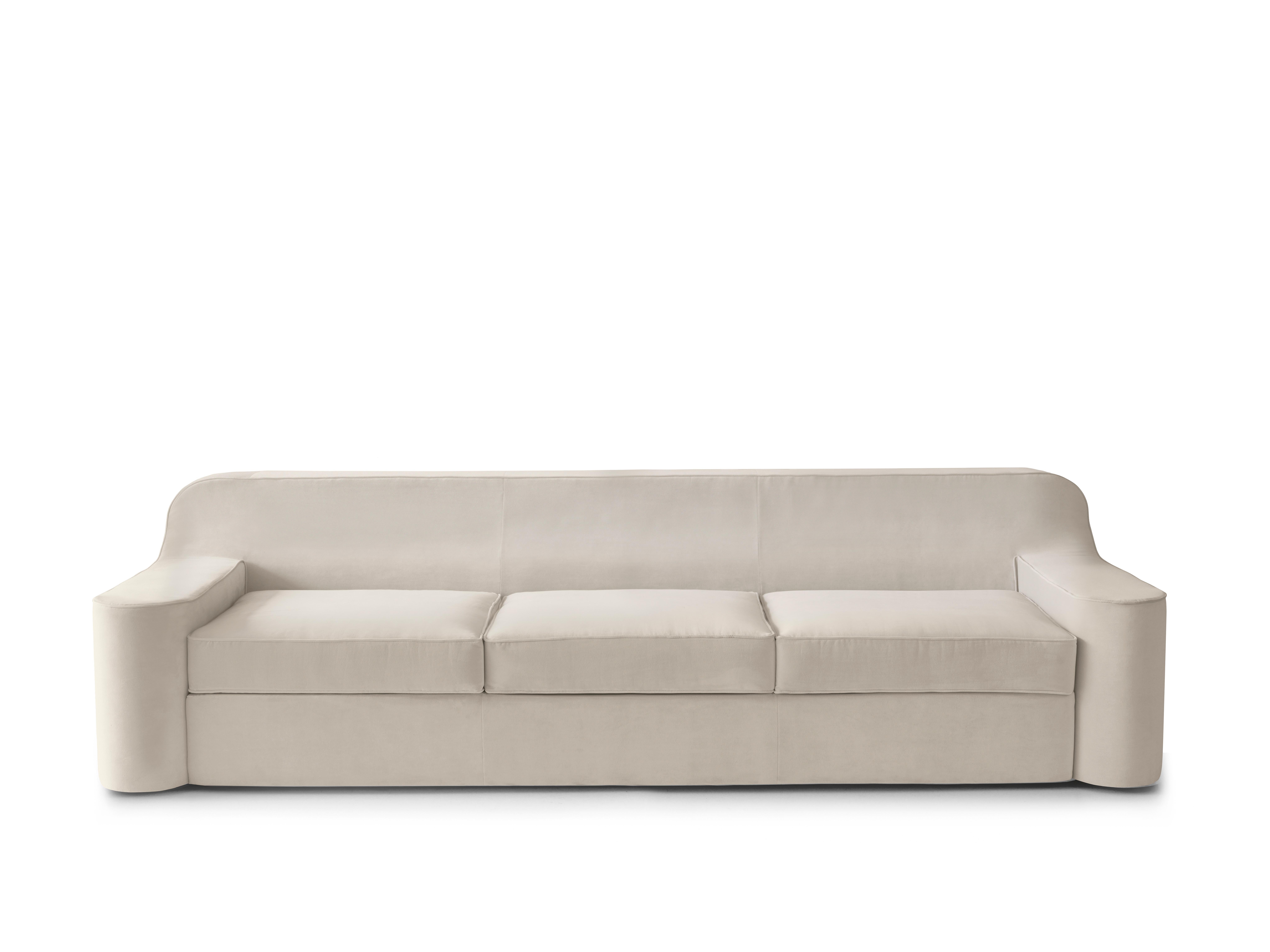 Sofá Arizona 5000 by Redeco
Dimensiones: An 290 x Pr 105 x Al 79 cm
Materiales: Estructura de madera acolchada con espuma de poliuretano de diferentes densidades. Cojines de asiento acolchados en espuma de poliuretano. Pretapizado en guata de