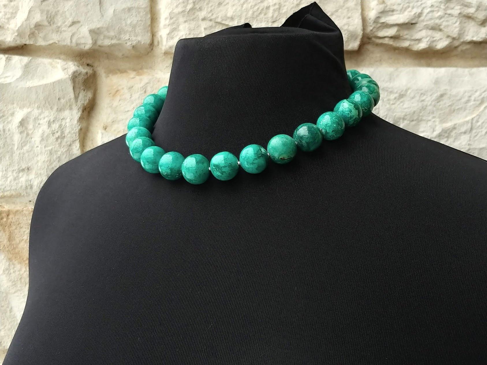 Arizona Chrysocolla Necklace In Excellent Condition For Sale In Chesterland, OH