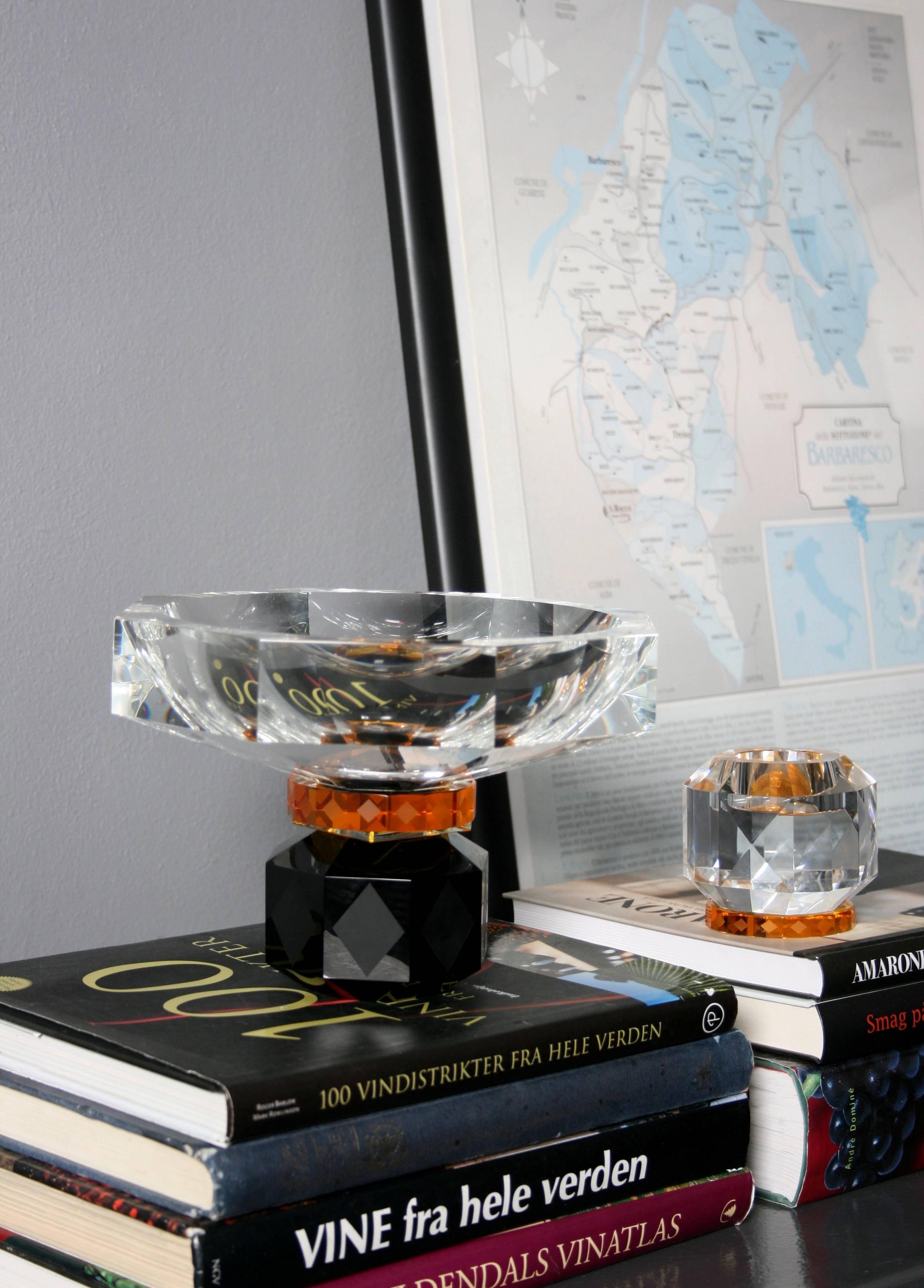 Arizona Crystal Bowl, Handsculpted Contemporary Crystal In New Condition In Geneve, CH
