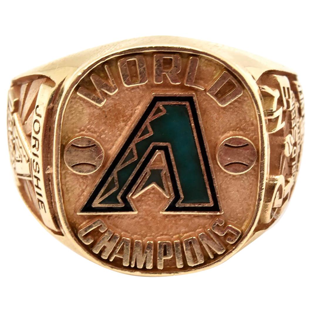 Arizona Diamondbacks 14 Karat Yellow Gold 2001 World Series Ring