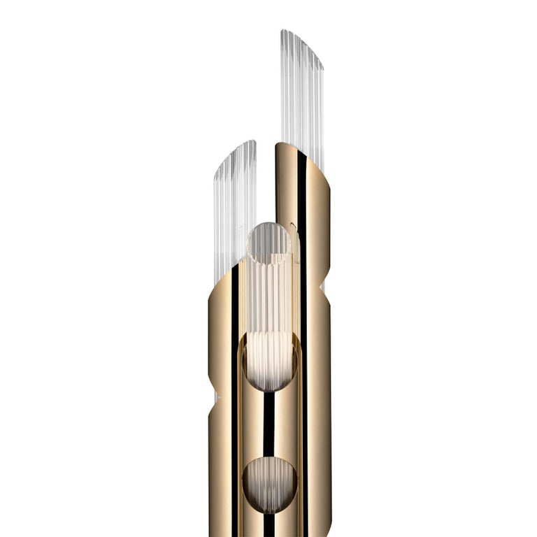 Arizona Floor Lamp with Crystal Glass Tubes For Sale at 1stDibs