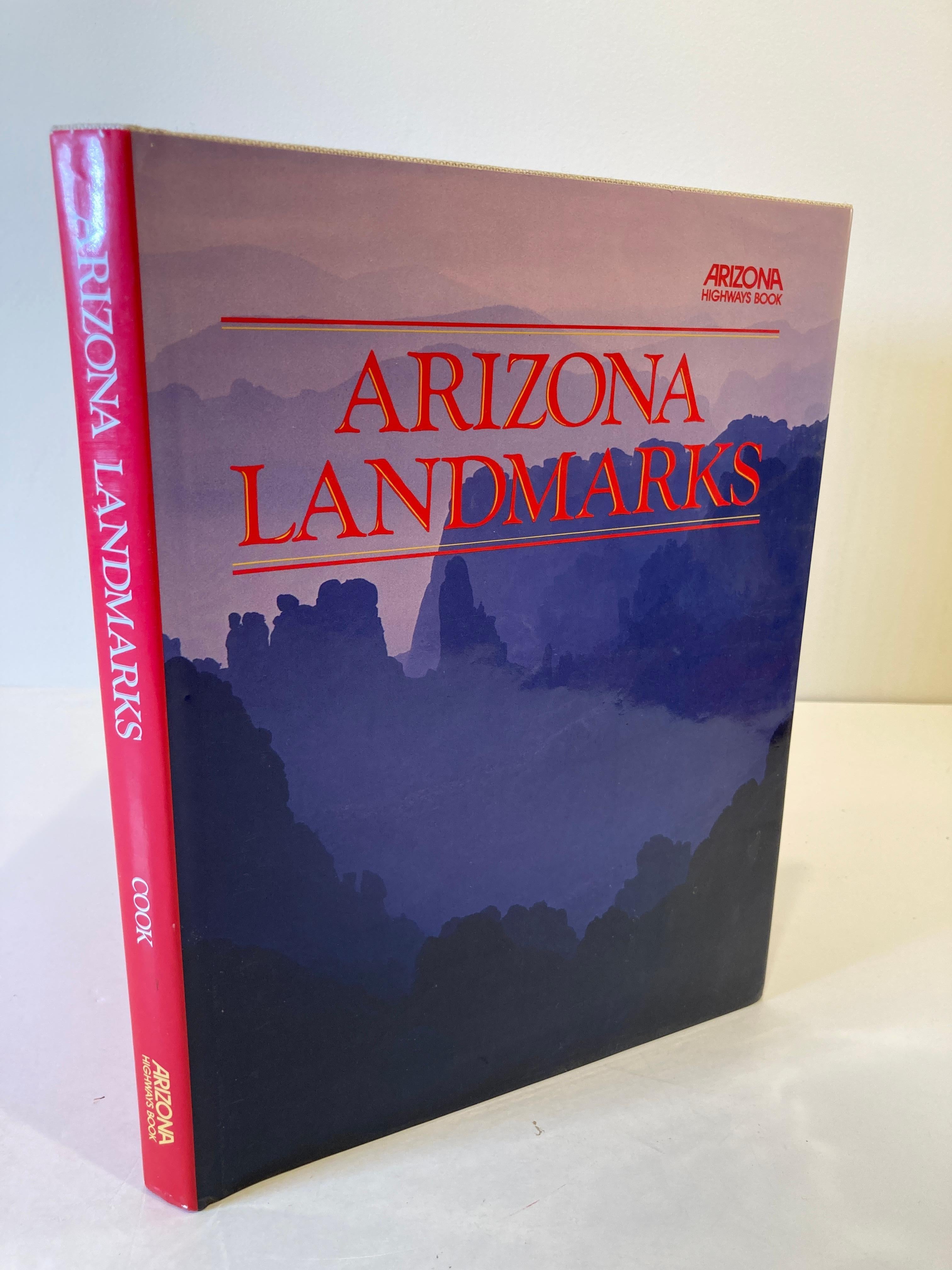 Arizona Landmarks Book by James E Cook Hardcover Book, 1987 In Good Condition In North Hollywood, CA