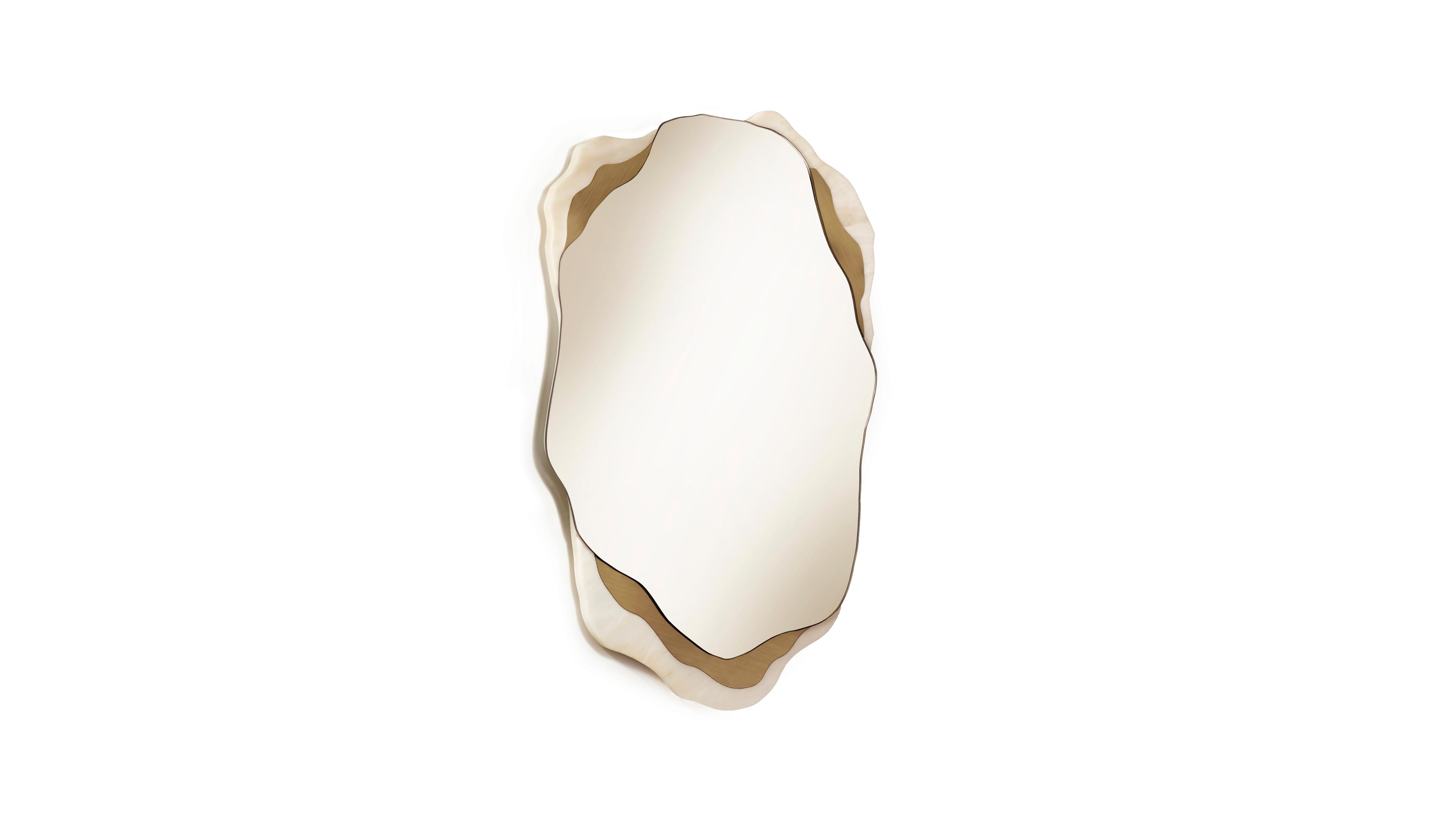 Modern Arizona Mirror, Estremoz and Bronzed Brass, InsidherLand by Joana Santos Barbosa For Sale