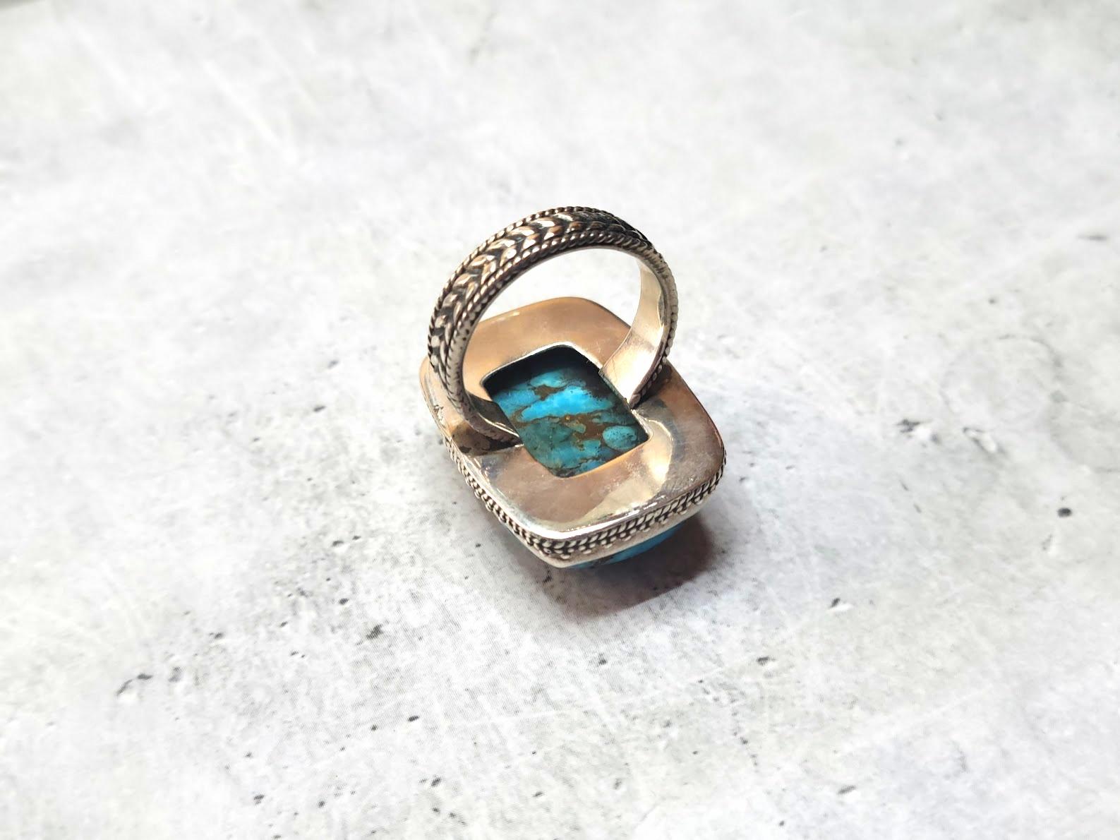 Arizona Morenci Turquoise Sterling Silver Ring 2