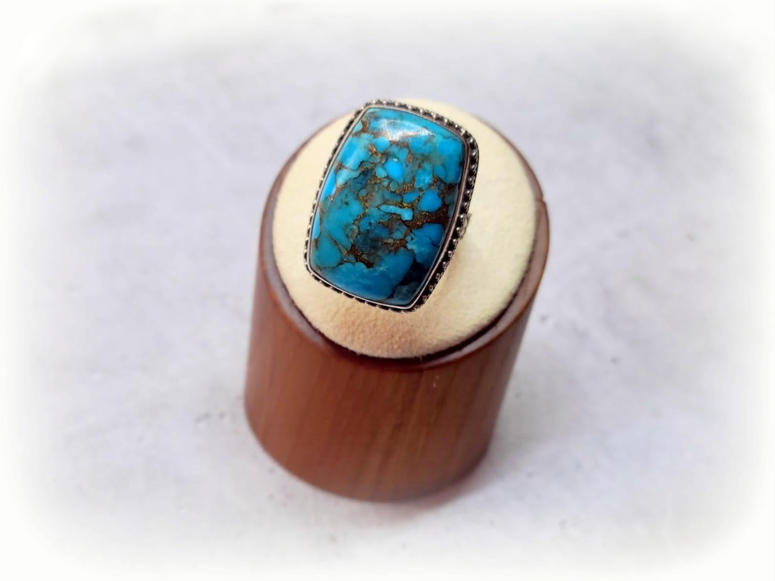 Arizona Morenci Turquoise Sterling Silver Ring 3
