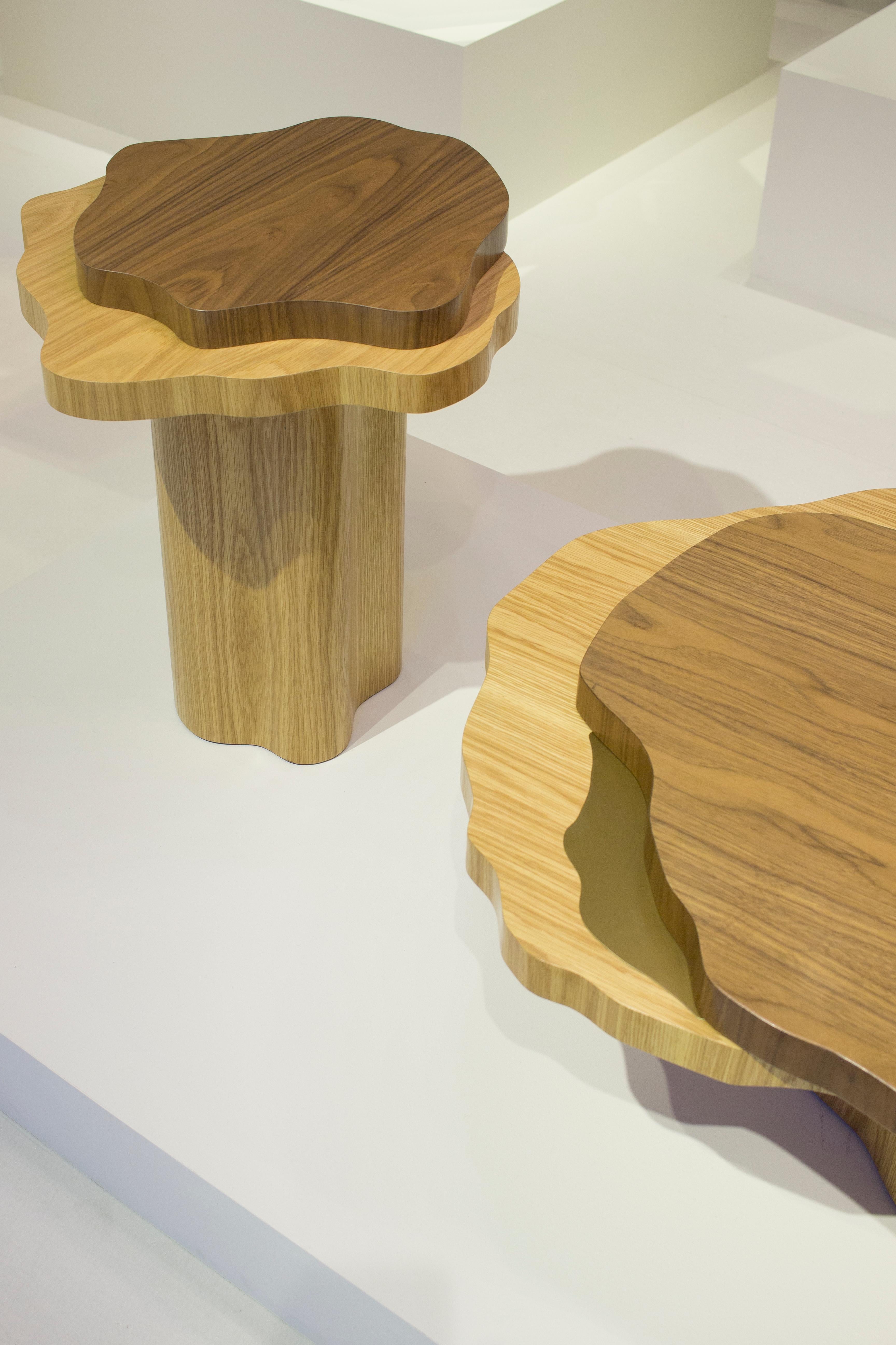 Arizona Side Table, Walnut and Oak, InsidherLand by Joana Santos Barbosa For Sale 1