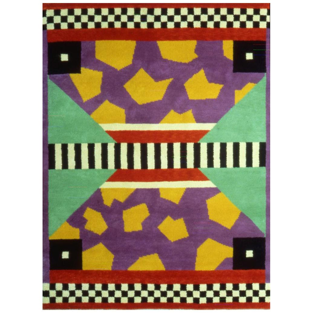 Arizona Woolen Carpet, by Nathalie Du Pasquier from Memphis Milano For Sale  at 1stDibs