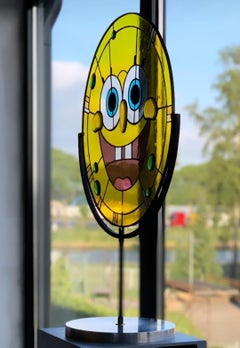 "Bob Tondo - Mini", stained glass by Arjan Boeve (21x29in), 2019