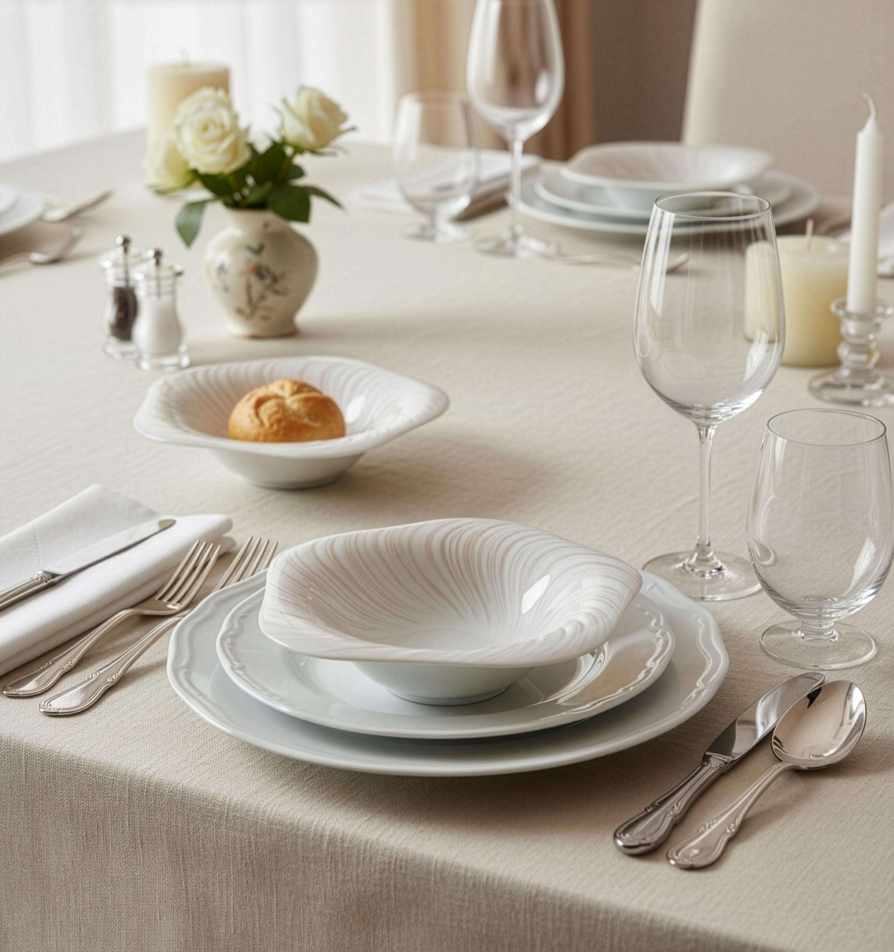 Arje Griegst - Royal Copenhagen Konkylie Triton Rosa - 4 Deep Plates 14173 In Good Condition For Sale In Stockholm, SE