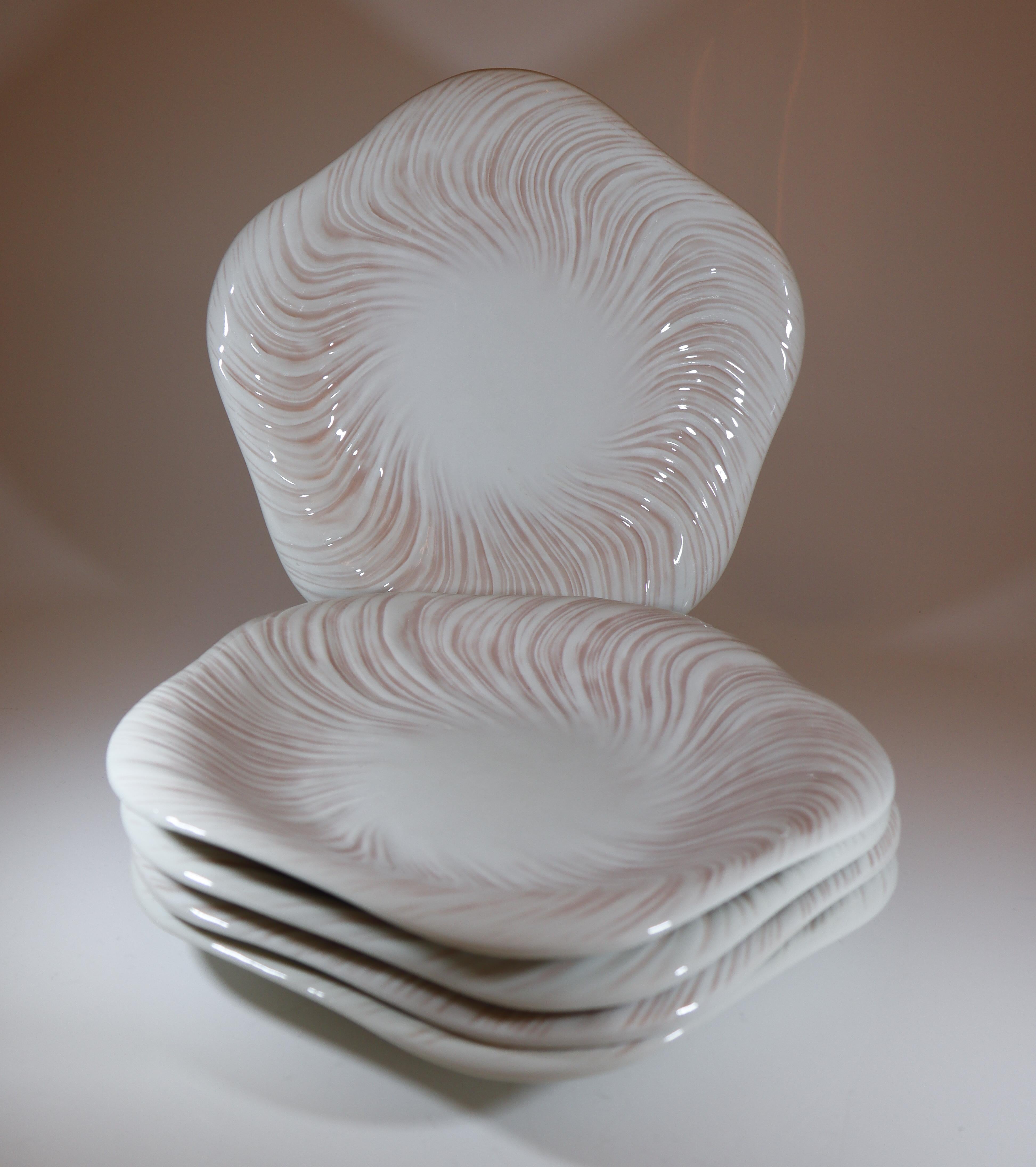 Arje Griegst - Royal Copenhagen Konkylie Triton Rosa - 5 Teller 14172 (Porzellan) im Angebot