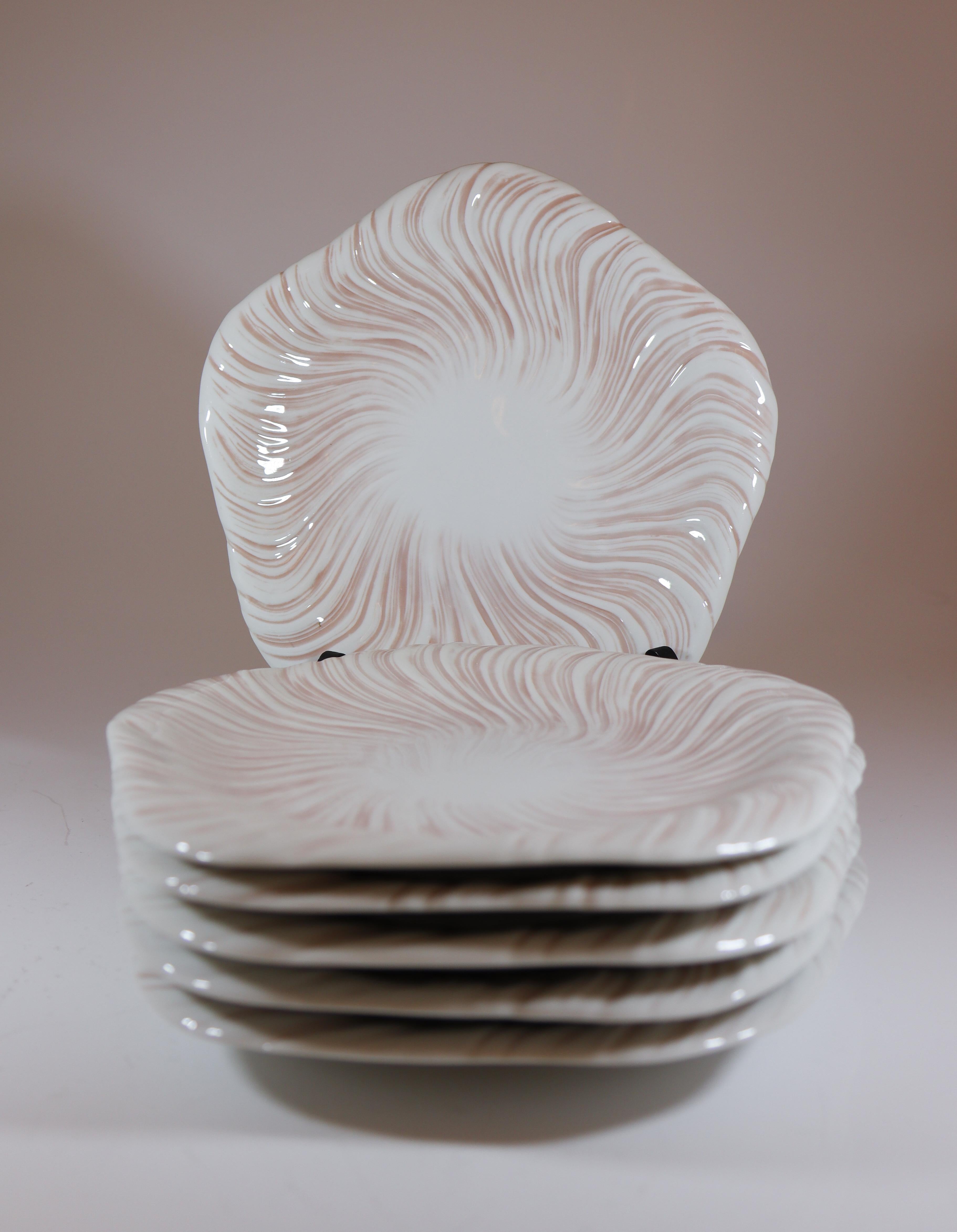 Arje Griegst - Royal Copenhagen Triton Rosa - 6 assiettes 14176 Excellent état - En vente à Stockholm, SE